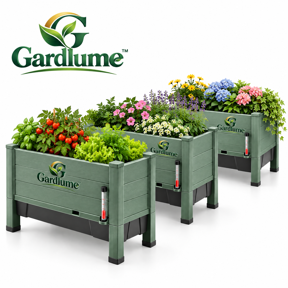 Gardlume™ Self-Watering Planter Box Set
