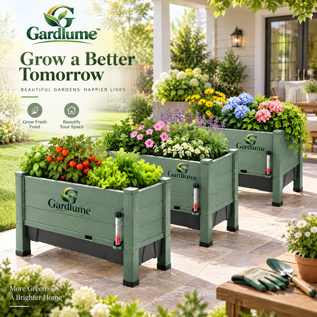 Gardlume™ Self-Watering Planter Box Set