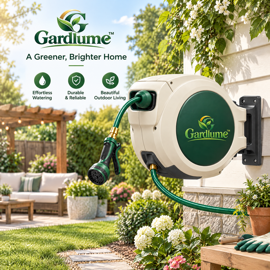Gardlume™ Retractable Garden Hose Reel