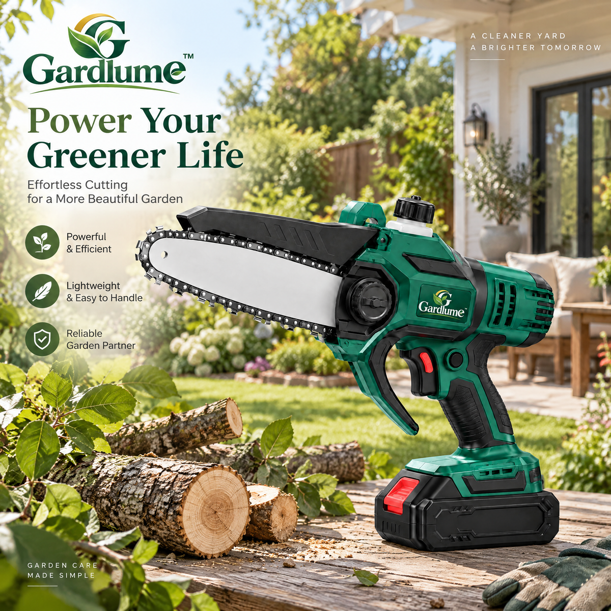 Gardlume™ Cordless Mini Pruning Chainsaw