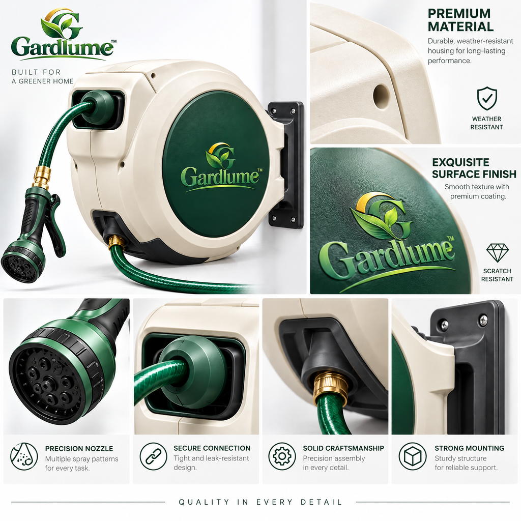 Gardlume™ Retractable Garden Hose Reel