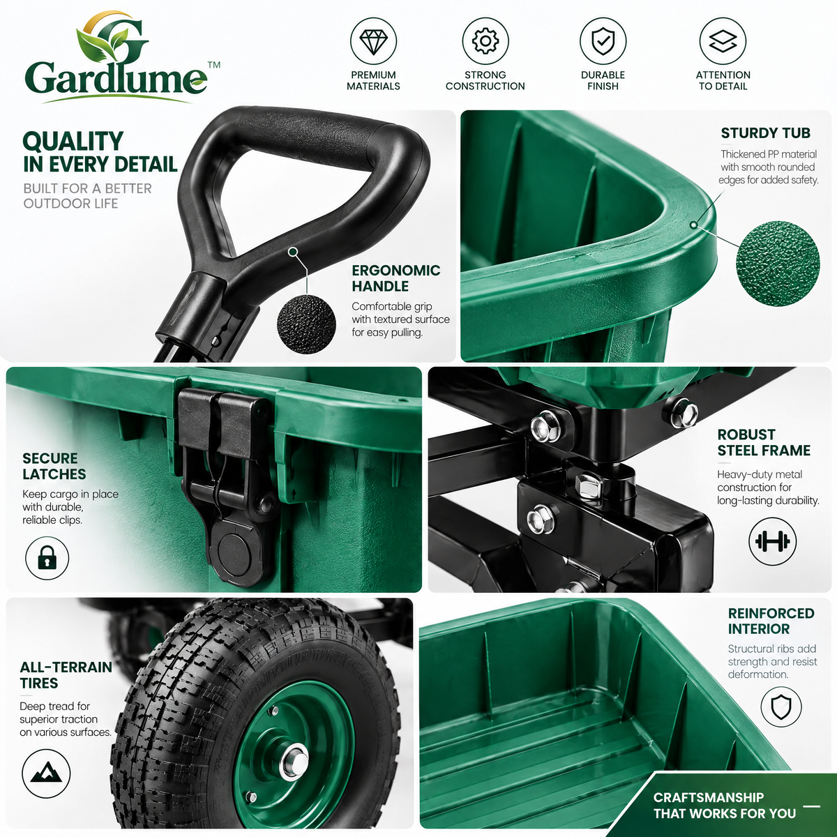 Gardlume™ Multi-Purpose Garden Utility Cart